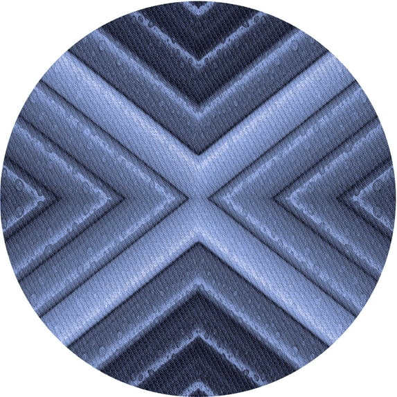 Ahgly Company Indoor Square Patterned Blue Whale Blue Area Rugs, 3' Square