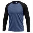 thumbnail image 3 of Fnnxeal Mens T-Shirts Casual Long Sleeve Fashion Crew Neck Fall Winter Dark Blue Shirts for Men Size 2XL, 3 of 4