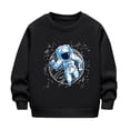 thumbnail image 2 of NAISIBABY Boys Sweatshirt, Long Sleeve Astronaut Moon Prints Crew Neck Casual Pullover Tops Black 8-9T, 2 of 8