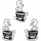thumbnail image 1 of Pieces Coffee Mug Metal Wall Decor With Stylish Mocha Latte Java Letters, Metal Wall Art For Restaurant Pub Tea Shop Cafe Bar Kitchen, Black, 14 X 22, 1 of 5