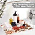 thumbnail image 5 of Acrylic Tray 15.7*11.8*1.9 Inch Transparent Tray Food Tray Tea Cup Tray Serving Trays Cosmetics Storage Kitchen Table Bathroom Sundry Storage Pretty Red Roses4, 5 of 7