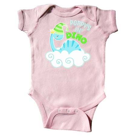 

Inktastic Poppy s Lil Dino with Cute Blue Baby Dinosaur Gift Baby Boy or Baby Girl Bodysuit