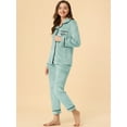 thumbnail image 4 of Unique Bargains Women’s Flannel Pajama Button Down Pj Lounge Sleepwear Sets, 4 of 6