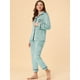 thumbnail image 4 of Conjuntos de pijama para mujer Ropa de dormir con botones Traje de noche suave para mujer Conjuntos de salón Pj Azul XS, 4 of 6
