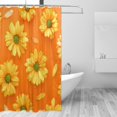 thumbnail image 2 of Coolnut Orange Gerbera Shower Curtain Bathroom Decor Watercolor Shower Curtain Sets Fabric Cloth Bathroom Curtains with Hooks 72x72 Inch, 2 of 5