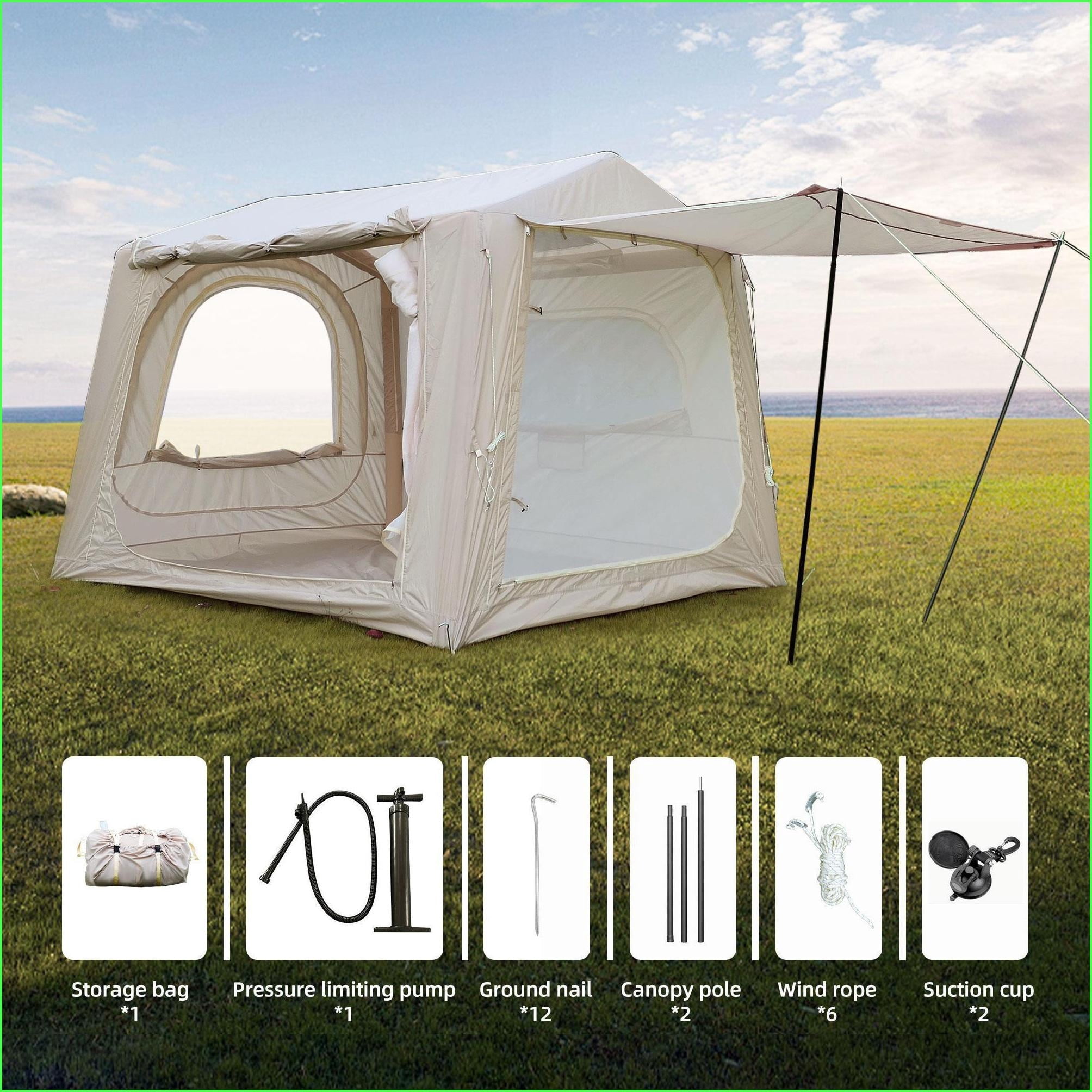 Tents | Tienda de Campaña | 4-6 Person 4 Season Inflatable Tent for Camping Tailgating | oxford fabric