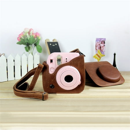 Protective Case for Fujifilm Instax Mini 9 Mini 8 Mini 8+, Soft PU Leather Bag and Removable Shoulder Strap (Best Over The Shoulder Camera Bag)