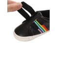 thumbnail image 2 of Seyurigaoka Baby Rainbow Striped Sneakers, Anti-Slip Soft Sole Crib Shoes, 2 of 10