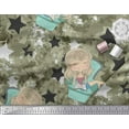 thumbnail image 2 of Soimoi Cotton Voile Fabric Star,Cloud & Sleepy Girl Print Fabric by Yard 42 Inch Wide, 2 of 3