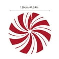 thumbnail image 3 of Red Christmas Tree Skirt - Polyester, Candy Cane Design, for Holiday Decor, 3 of 4