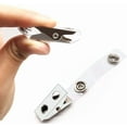 thumbnail image 2 of 100Pcs Premium Metal Badge Clips with Clear PVC Straps for ID Cards, Badge Holders, Name Tags, Work Badges, 2 of 7