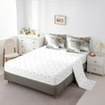 thumbnail image 3 of YST Gray Watercolor Bedding Set, 7-Piece, Twin Size, Modern Abstract Art, Microfiber, Marble Design, 3 of 4