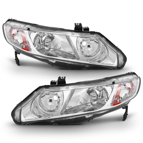 For 2006-2011 Honda Civic 4-Dr Sedan Headlights Headlamps Replacement Left Right