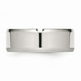 thumbnail image 3 of Solid Stainless Steel Beveled Edge 8mm Men's Plain Classic Wedding Band Ring Comfort-Fit Size 7, 3 of 7