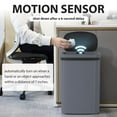 thumbnail image 3 of YRLLENSDAN 13 Gallon Trash Can Motion Sensor Touchless Automatic Garbage Cans with Lid and Odor Filter for Kitchen Bedroom Office Living Room, (Gray, 2), 3 of 7