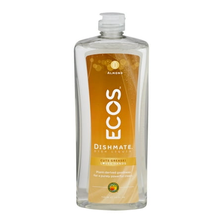 Ecos Natural Dish Liquid, Almond Scent, 25 Fl Oz