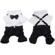 thumbnail image 2 of Perro gato guapo caballero falso traje de dos piezas camisa foto boda blanco talla L, 2 of 5
