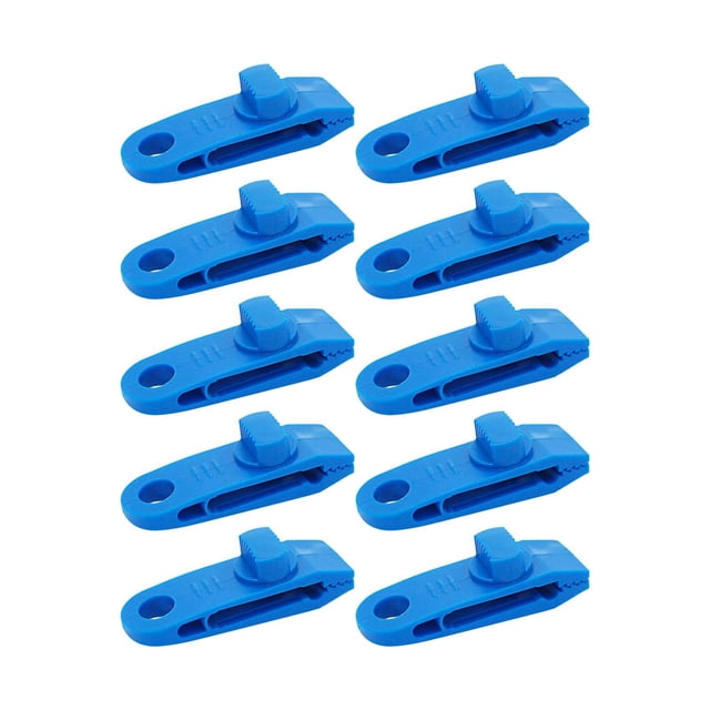 10 clips para lona, resistentes, prácticos sujetadores para carpas, clips fijos para toldos, tornillos de mariposa para cubiertas de barcos. Azul