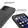 thumbnail image 3 of Apple iPhone 12 Pro Case + Screen Protectors + Camera Lens Protector , Rugged Rubber Durable 3 in 1 Cover , Phone Case for Girl Men Women Cute (Black), 3 of 7