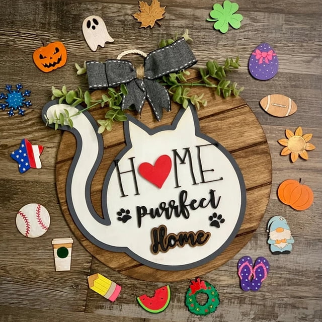 TIMIFIS Welcome Sign for Front Door Seasonal Welcome Message With Handmade Hanging Porch For Housewarming Gifts Halloween Decorations Outdoor - Fall