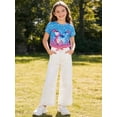 thumbnail image 2 of Lanbubble Girls Graphic T-Shirt Tie Dye Kids Short Sleeve Tee Shirt Tie Front Tops 7-12 Years, 2 of 7