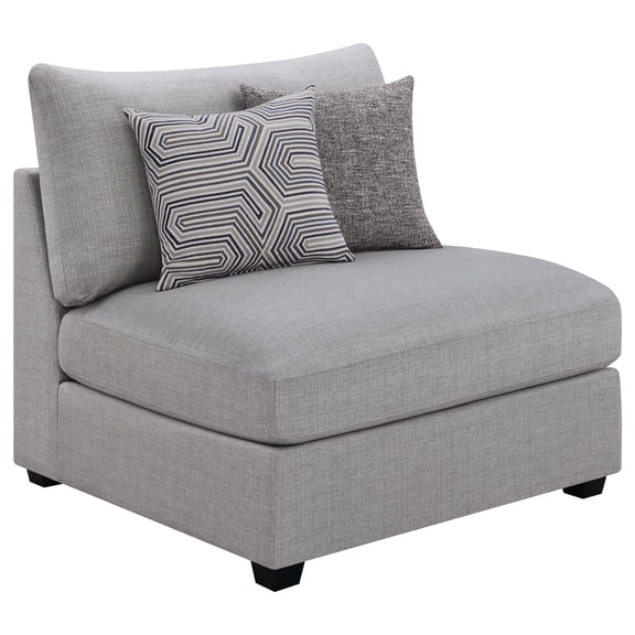 Coaster Cambria Upholstered Armless Chair, Grey