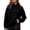 Black-01, variant on Women's Wrap Neck Loose Sweatshirt, Pullover Drop Shoulder Long Sleeve, Fall Casual Lounge Wear