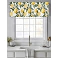 thumbnail image 2 of Curtain Valance for Windows,Farm Lemon Flowers Green Leaf Kitchen Valances Rod Pocket Short Curtains,Fruit Harvest Window Treatment Panel for Bedroom Bathroom 54"x18", 2 of 7