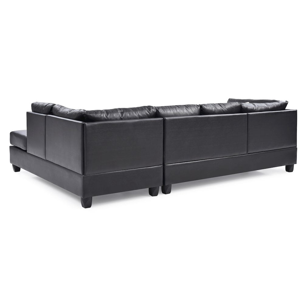 Glory Furniture Malone Sectional in Black Color