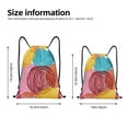 thumbnail image 4 of Easygdp Colorful Wool Balls Drawstring Backpack, Beach Sackpack, Travel Sackpack Lightweight for Sports, Gym, Travel, Swimming - Small, 4 of 9