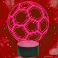 thumbnail image 2 of YSTIAN 3D Football Soccer Night Light led Lamp Illusion 16 Color Changing Table Desk Decoration Lamps Birthday Gift Acrylic Base USB Cable Toy, 2 of 5