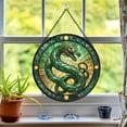 thumbnail image 6 of Pawberry Jörmungandr Window Hanging Stained Glass, Jörmungandr Suncatchers for Windows Stained Glass, Stained Glass Jörmungandr suncatcher, 6 of 7