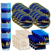 Titanic Birthday Party Supplies Set Plates Napkins Cups Tableware Kit for 16