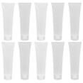 thumbnail image 1 of GOOHOCHY 10 botellas de viaje rellenables, a prueba de fugas, de plástico, transparentes, con tapa transparente (color transparente)., 1 of 7