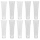 thumbnail image 1 of 10 botellas de viaje rellenables, a prueba de fugas, de plástico, transparentes, con tapa transparente (color transparente)., 1 of 5
