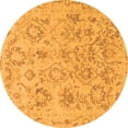 thumbnail image 1 of Ahgly Company Indoor Round Oriental Orange Traditional Area Rugs, 6' Round, 1 of 4