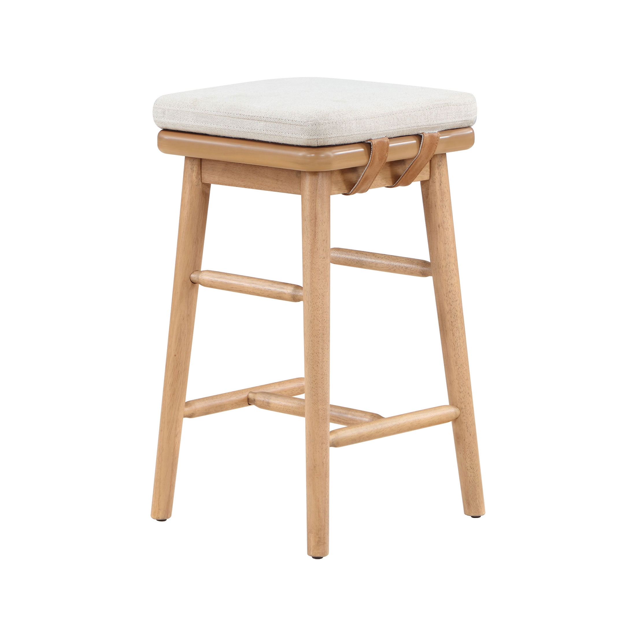Better Homes & Gardens Springwood Barstool Set of 2, Light Honey Finish, Counter Height