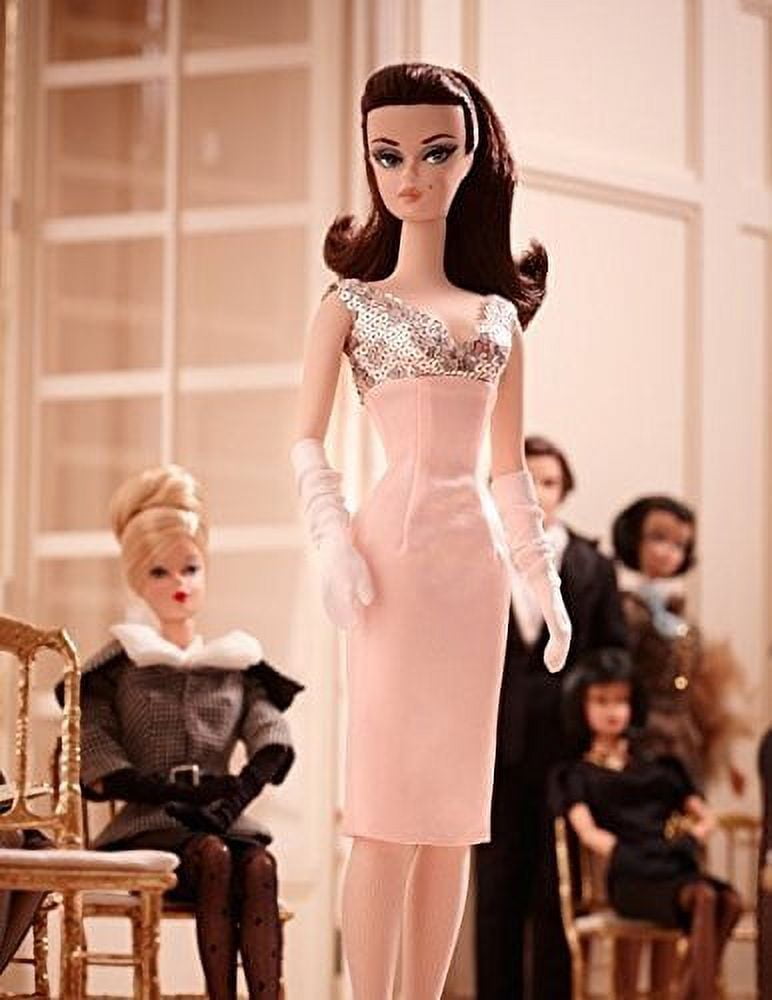 white christmas dresses Gold dress for Barbie dolls Cocktail dress – The Doll Tailor main image 0