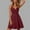 Wine, variant on Women's Casual Sleeveless Dress Summer V Neck Spaghetti Strap Flowy Mini Swing A-Line Comfortable Everyday Wear