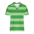 thumbnail image 3 of DDAPJ pyju Men Striped Polos Shirt Color Block Casual Golf Shirts Trendy Business Office Tops Short Sleeve Collared Tshirt Lightning Sales of Today Green L, 3 of 5