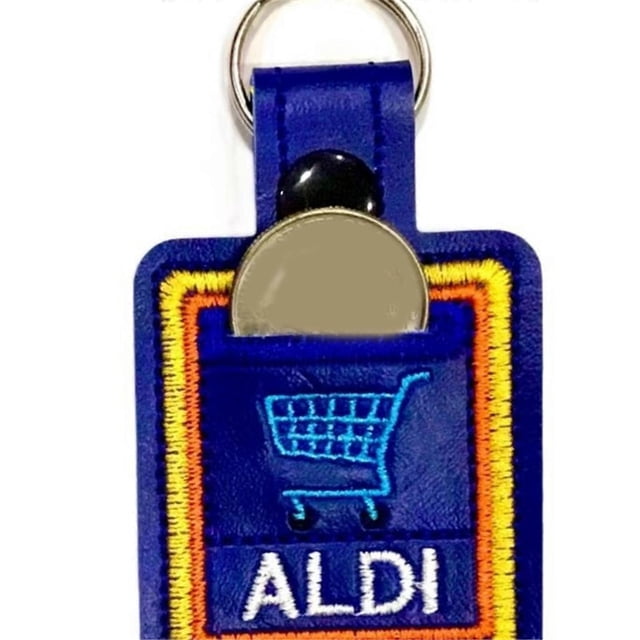 Shopping cart Aldi quarter coin holder Pocket Hug coin holder keychain quarter coin storage box suitable for boyfriend and girlfriend gifts
