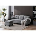 thumbnail image 6 of Pemberly Row Contemporary Polyester Fabric Sectional Sofa in Gray, 6 of 10