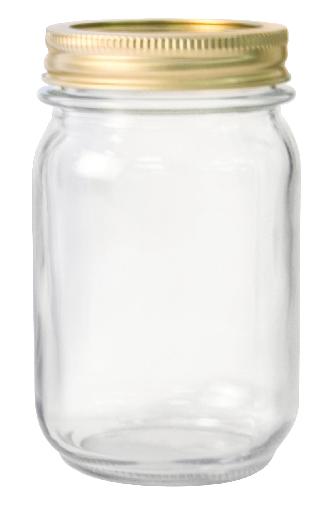 NMS 8 Ounce Glass Tall Mason Canning Jars 58mm Mouth - Case of 12 - With  Gold Lids