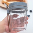 thumbnail image 1 of Copa De Avena Overnight Oats Cup Glass Sealed Mason Jar Vasos de ensalada con cuchara (Gris 350ml) Ndcxsfigh Libre de BPA, 1 of 9