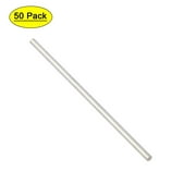 50Pcs Round Shaft Solid Durable Steel Rods Axles 2mm x 60mm Silver Tone