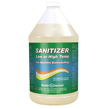 Quality Chemical / Low Temp Dish Liquid Sanitizer / Unscented / 1 Gallon (128 oz.)