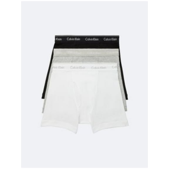 CALVIN KLEIN Intimates 3 Pack Black Logo Waistband Functional Keyhole Fly Boxer Brief Underwear S