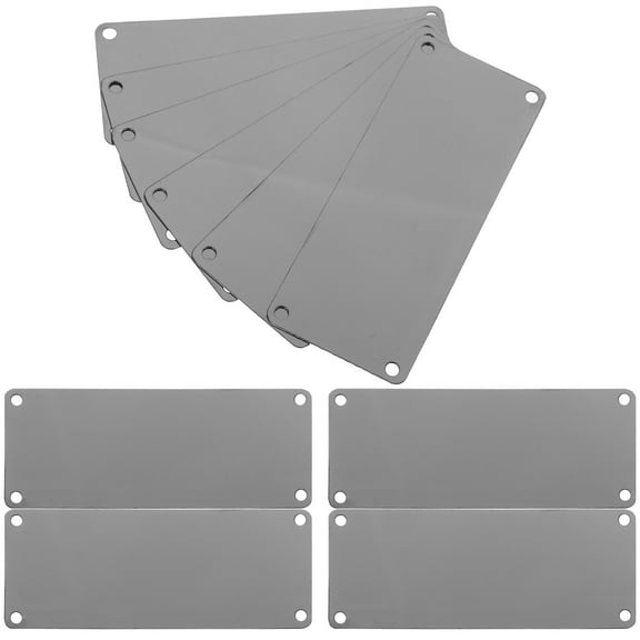 10 Pcs Stainless Steel Sign White Board Name Plate Engraving Blank Sign Clear Whiteboard Printing Name Sign Office