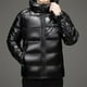 thumbnail image 4 of 5Chaqueta de plumas para hombre, chaqueta brillante para hombre, ropa de diseñador para hombre, chaquetas acolchadas ligeras, chaquetas con capucha, abrigo de invierno extraíble para hombre, 4 of 5