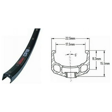 SunRingle CR18 29"/700c Rim, 36h - Black